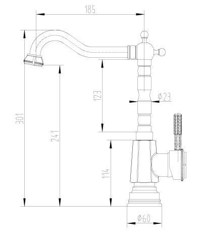 Смеситель Lemark для кухни с поворотным изливом LM6605B